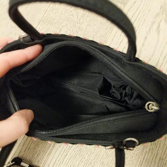 Esprit Black Mini Satchel Handbag with Detachable Shoulder Strap - Picture 4 of 5